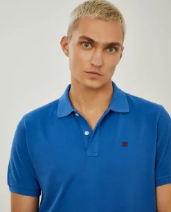 Polo piqué regular fit em algodão