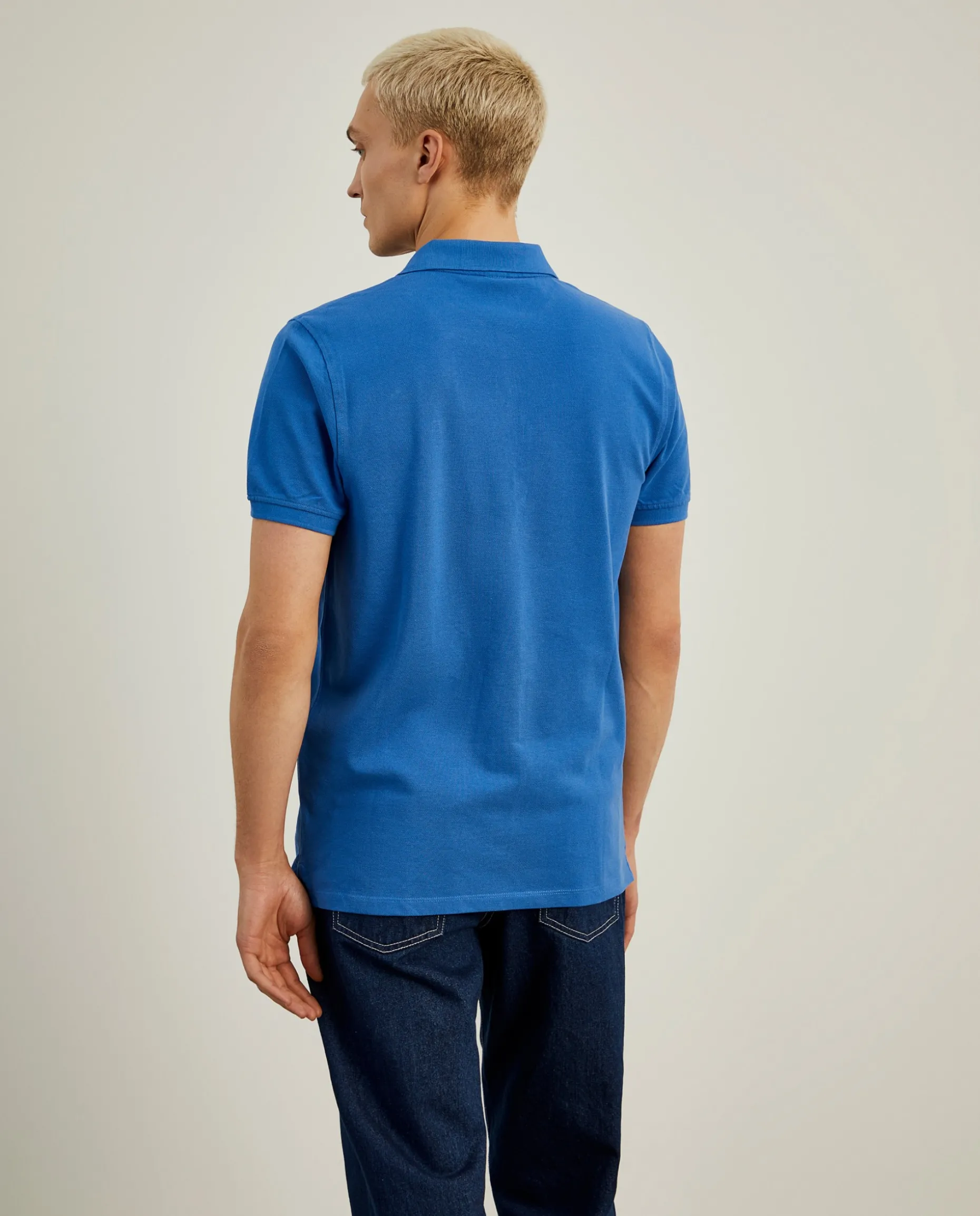 Polo piqué regular fit em algodão