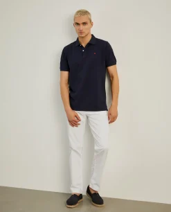 Polo piqué regular fit em algodão
