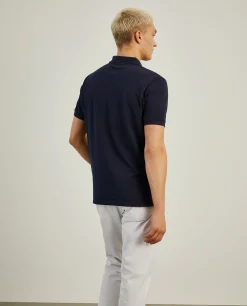 Polo piqué regular fit em algodão