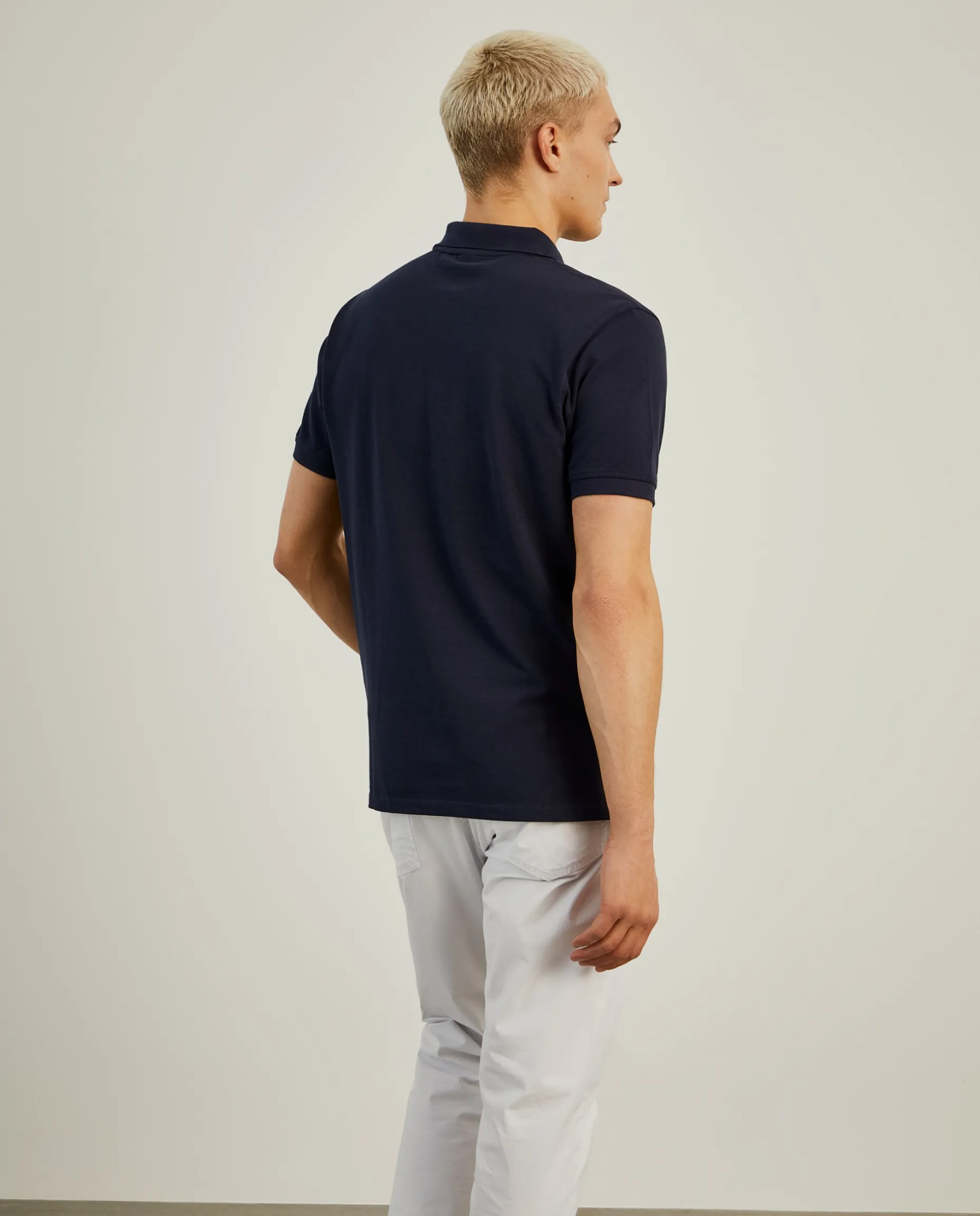 Polo piqué regular fit em algodão