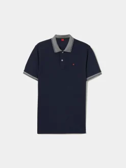 Polo piqué regular fit em algodão