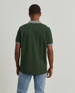 Polo piqué regular fit em algodão