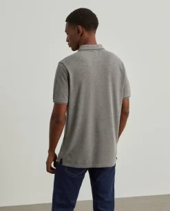 Polo piqué regular fit em algodão