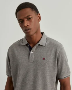 Polo piqué regular fit em algodão