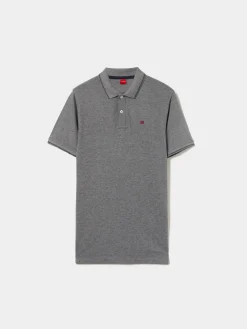 Polo piqué regular fit em algodão