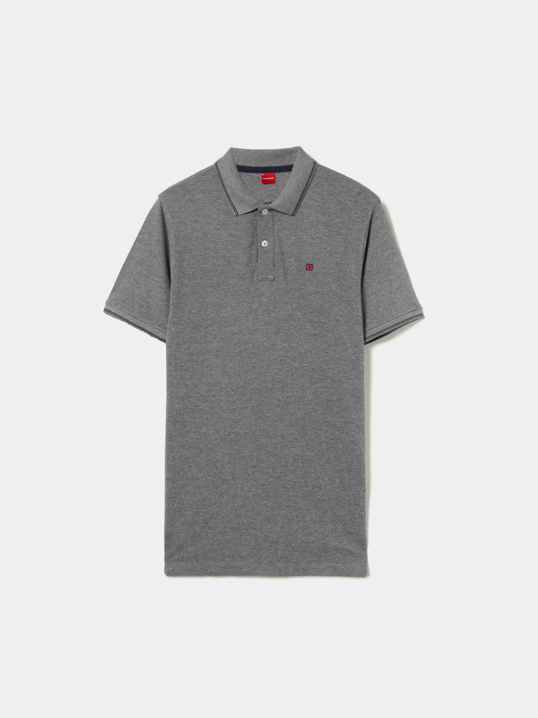 Polo piqué regular fit em algodão