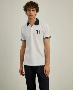 Polo piqué slim fit em algodão