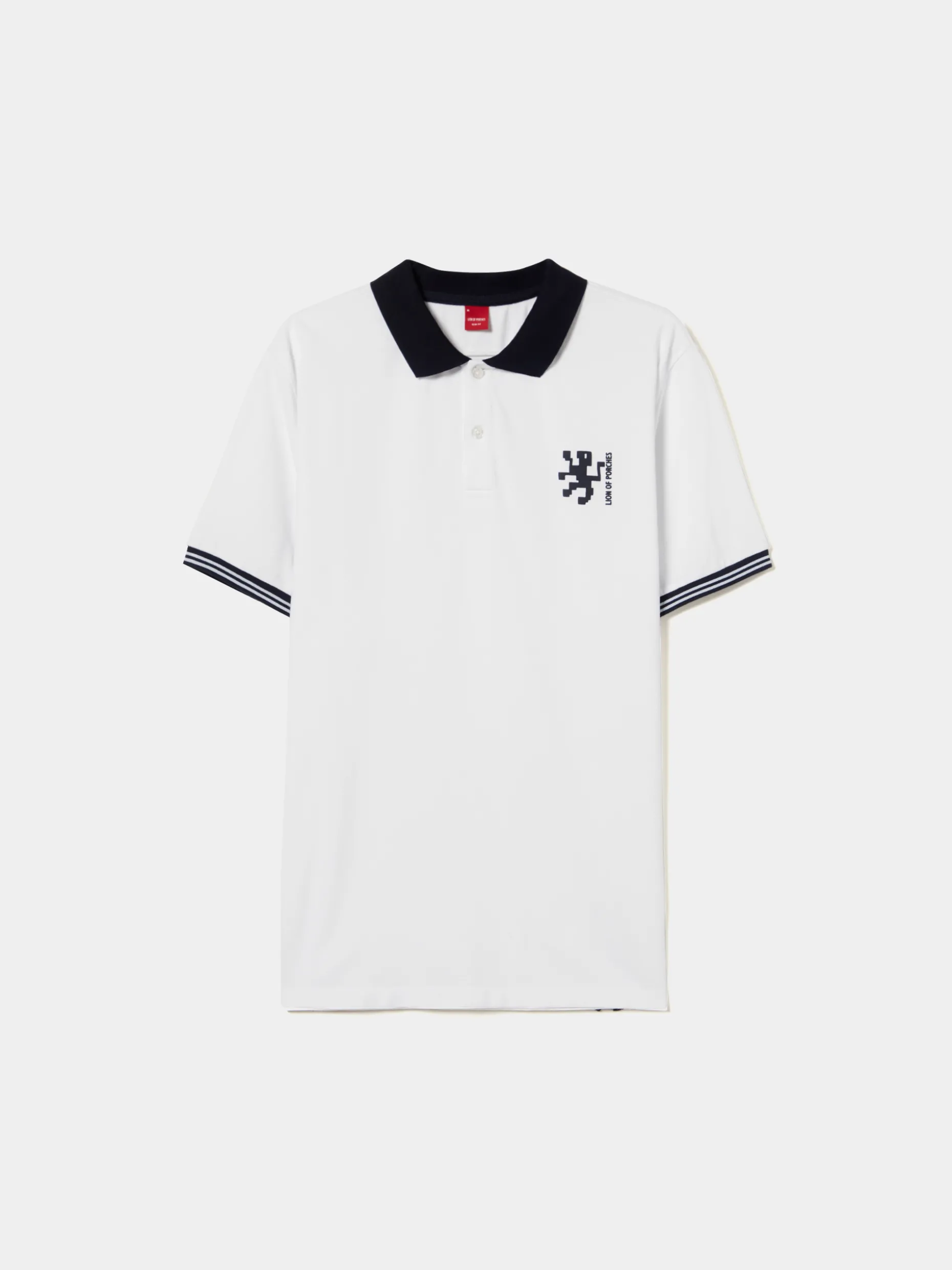 Polo piqué slim fit em algodão