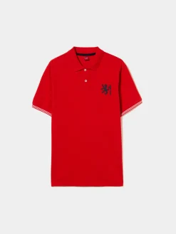 Polo piqué slim fit em algodão
