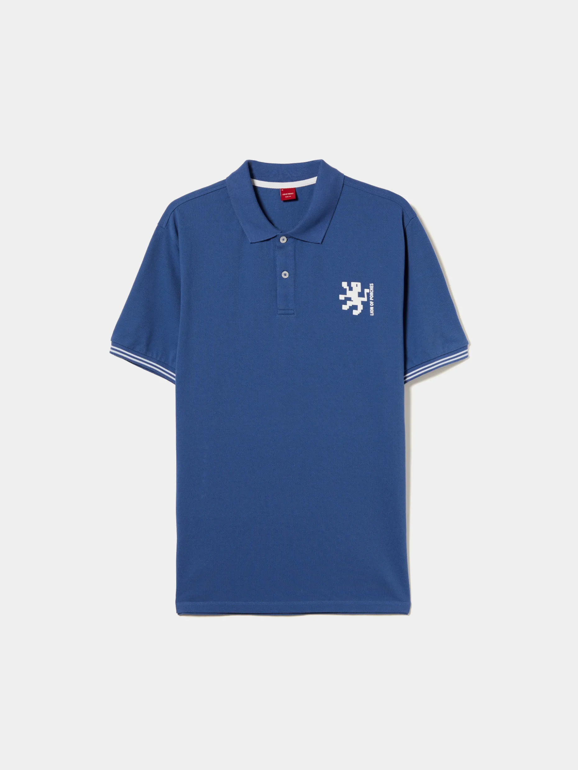 Polo piqué slim fit em algodão