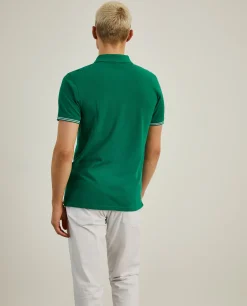 Polo piqué slim fit em algodão