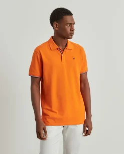Polo piqué slim fit em algodão
