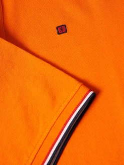 Polo piqué slim fit em algodão