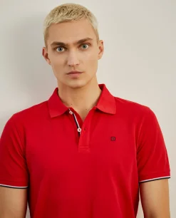 Polo piqué slim fit em algodão