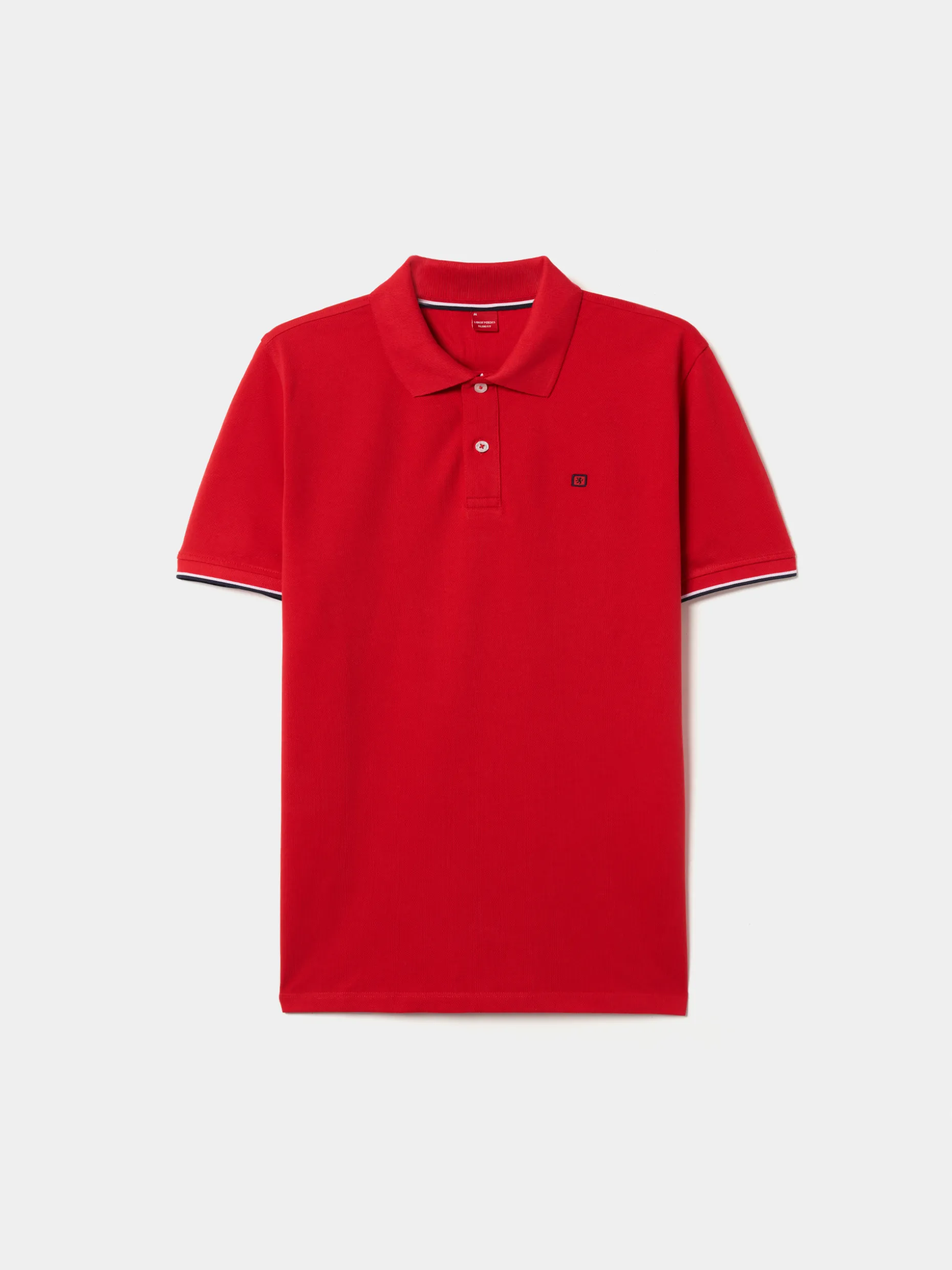 Polo piqué slim fit em algodão