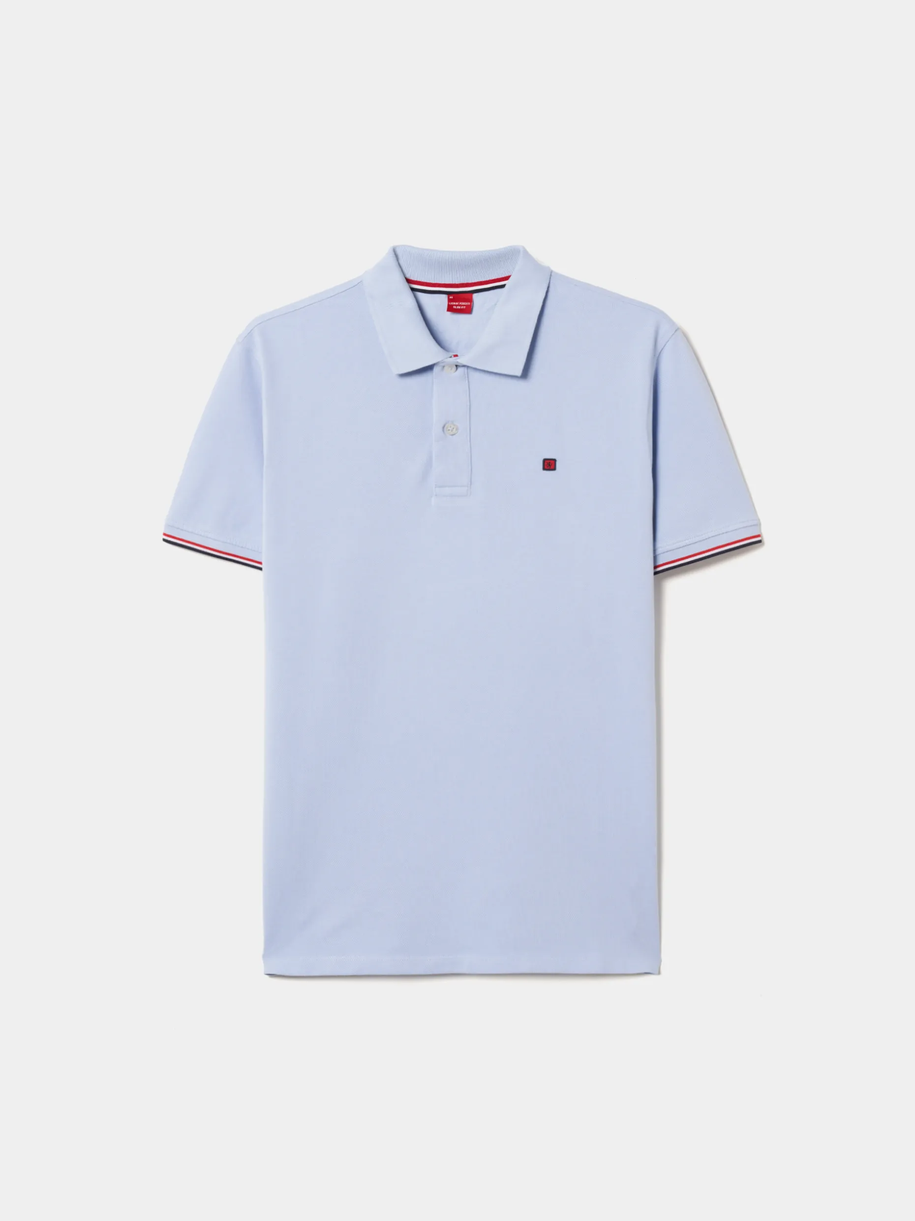 Polo piqué slim fit em algodão