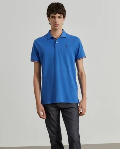 Polo piqué slim fit em algodão