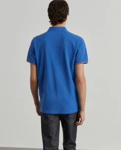 Polo piqué slim fit em algodão