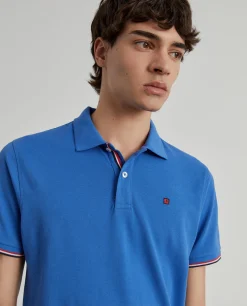 Polo piqué slim fit em algodão