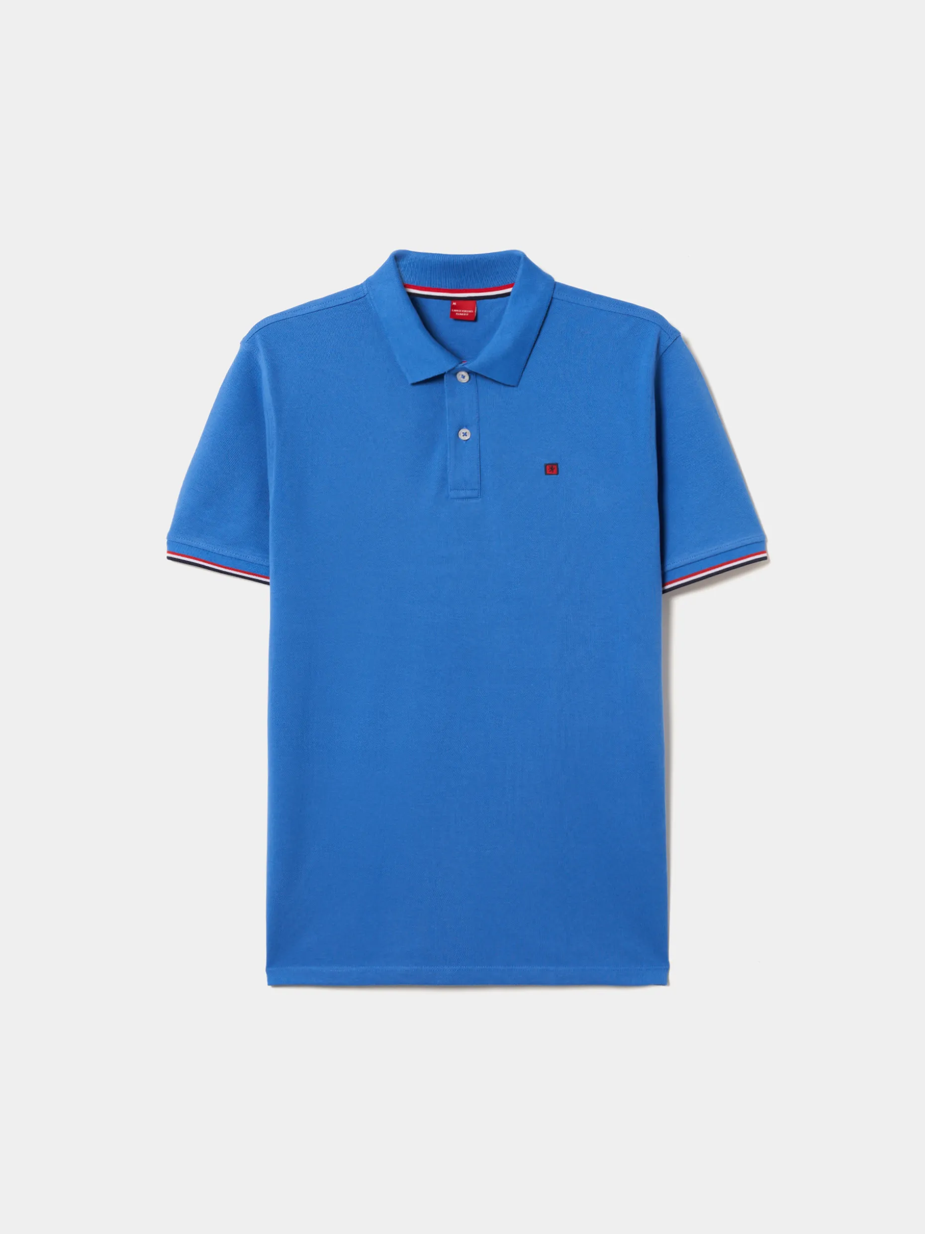 Polo piqué slim fit em algodão