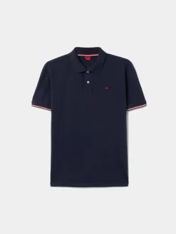 Polo piqué slim fit em algodão