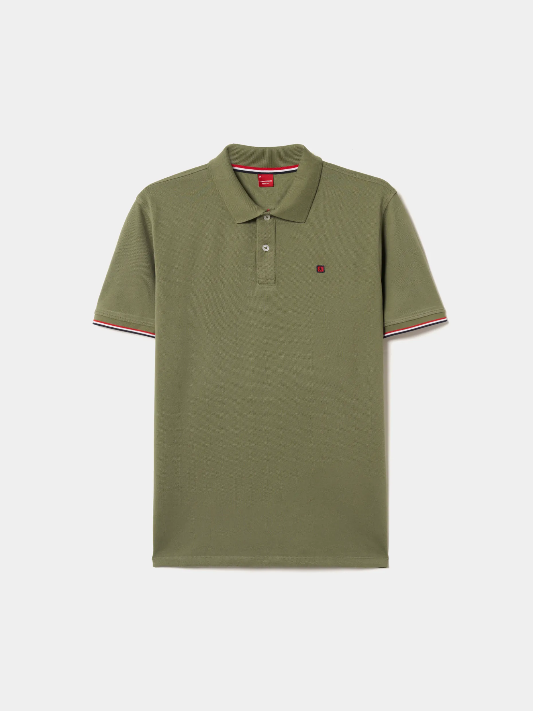 Polo piqué slim fit em algodão