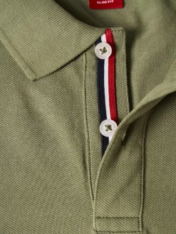 Polo piqué slim fit em algodão