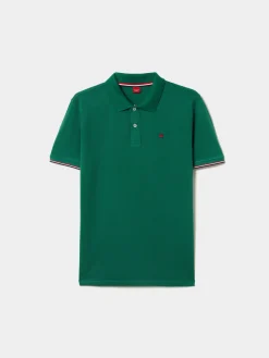 Polo piqué slim fit em algodão