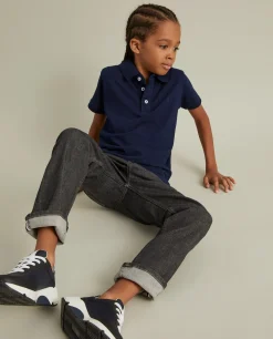 Polo piqué slim fit em algodão