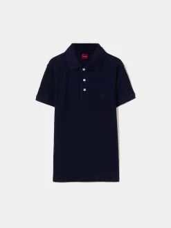 Polo piqué slim fit em algodão