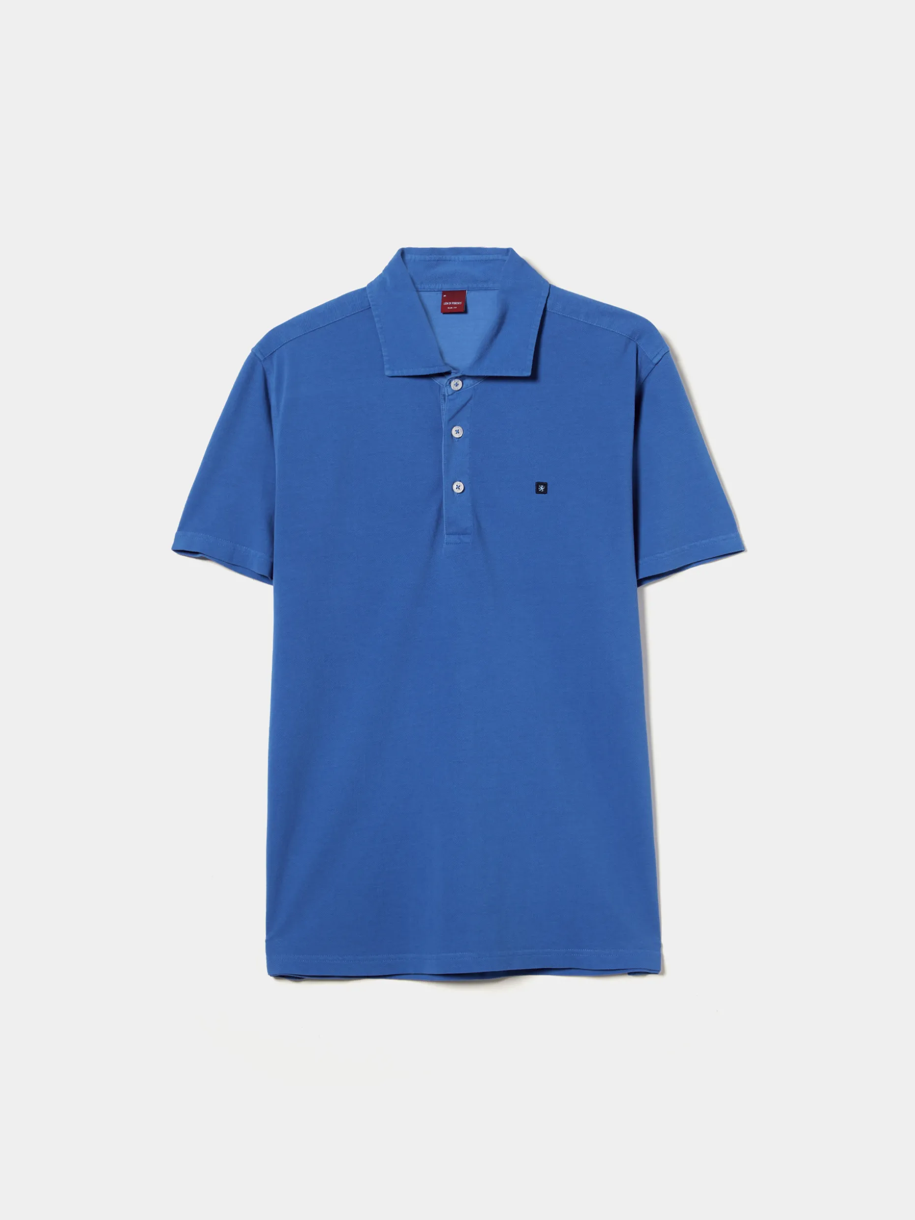 Polo piqué slim fit garment dye