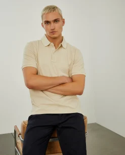 Polo piqué slim fit garment dye
