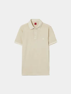 Polo piqué slim fit garment dye