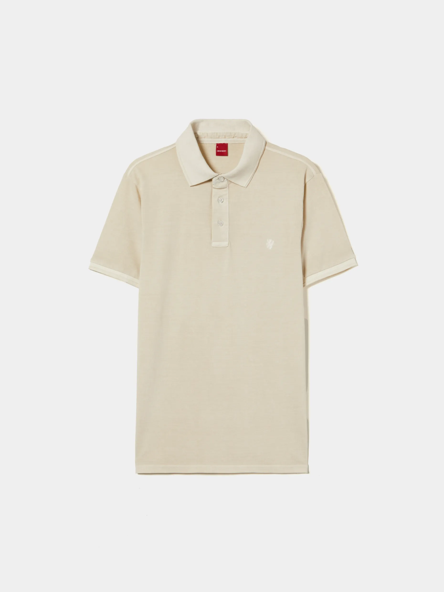 Polo piqué slim fit garment dye