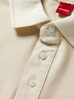 Polo piqué slim fit garment dye