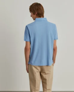 Polo piqué slim fit garment dye