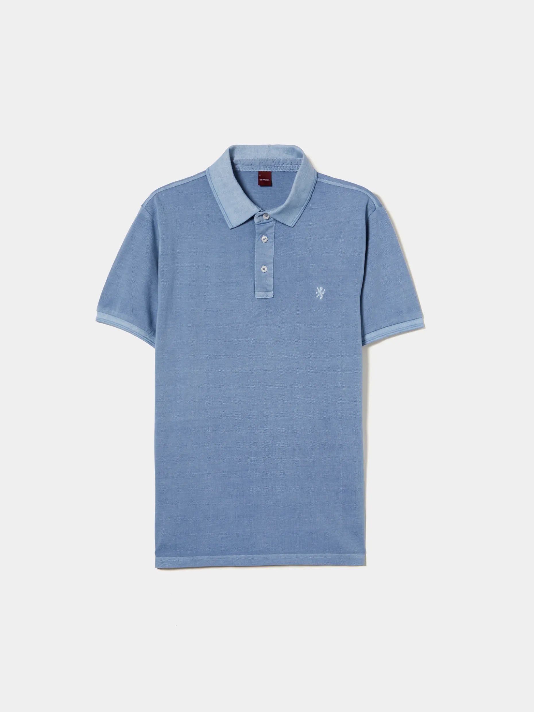 Polo piqué slim fit garment dye