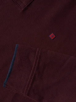 Polo piqué slim fit manga comprida