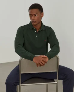 Polo piqué slim fit manga comprida