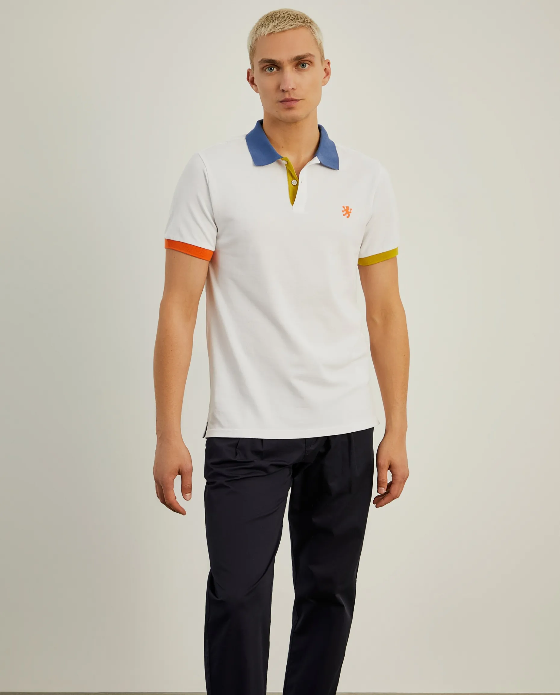 Polo piqué slim fit multicolor
