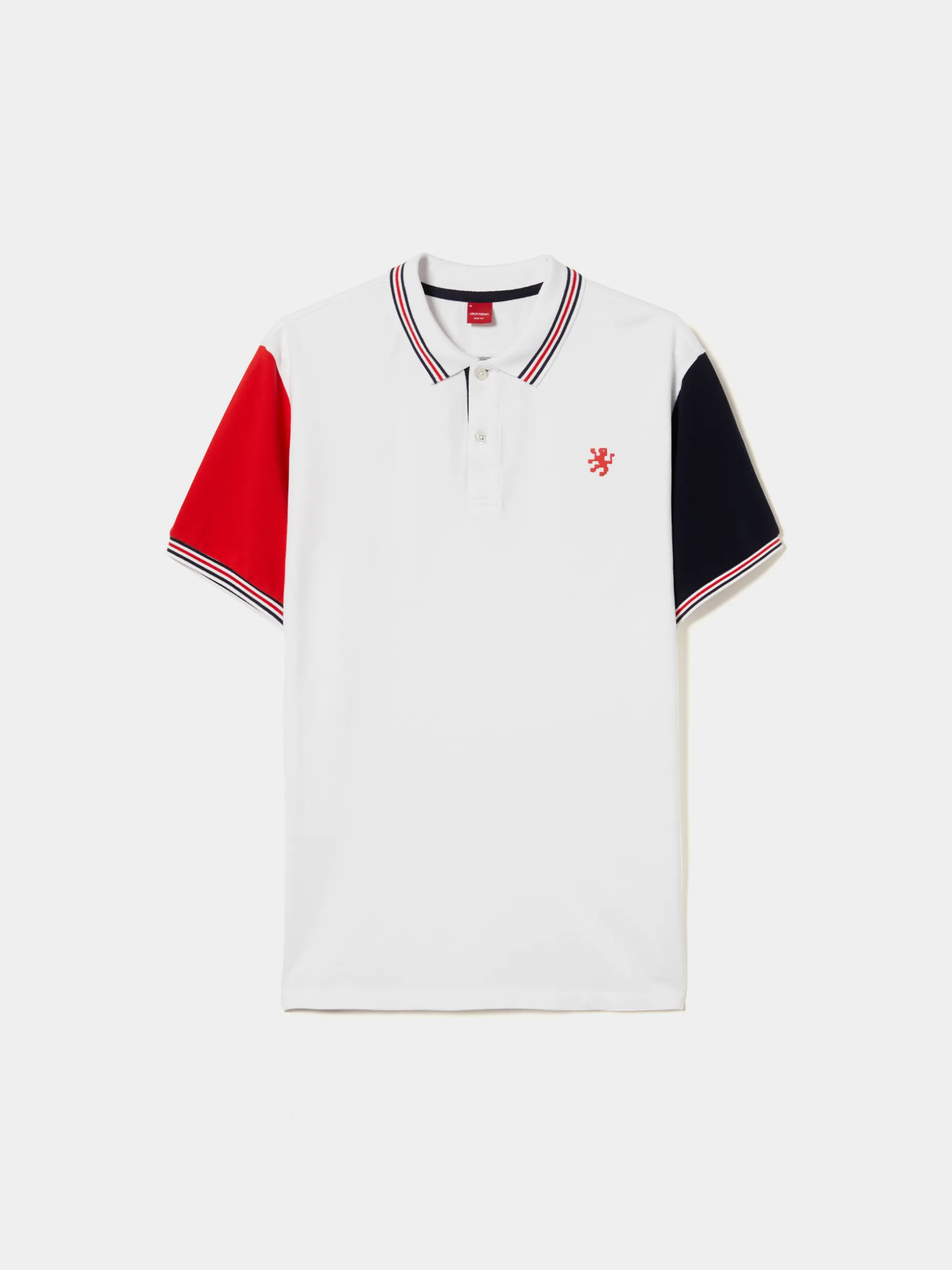 Polo piqué slim fit tricolor