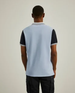 Polo piqué slim fit tricolor