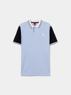 Polo piqué slim fit tricolor
