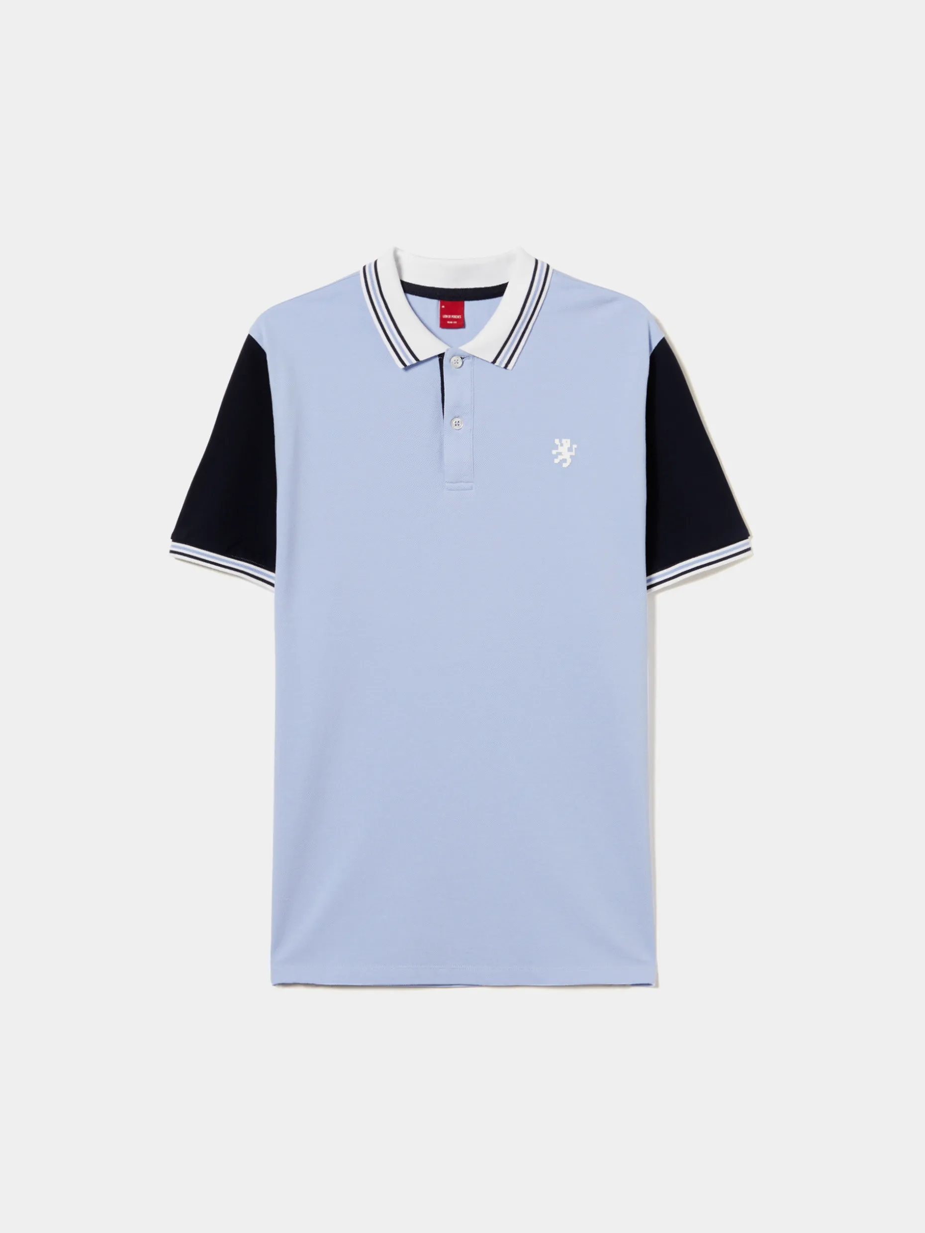 Polo piqué slim fit tricolor