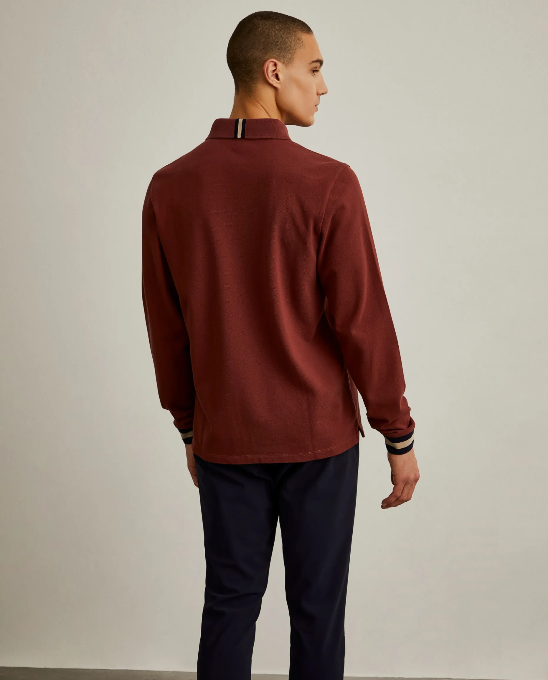 Polo regular fit de manga comprida