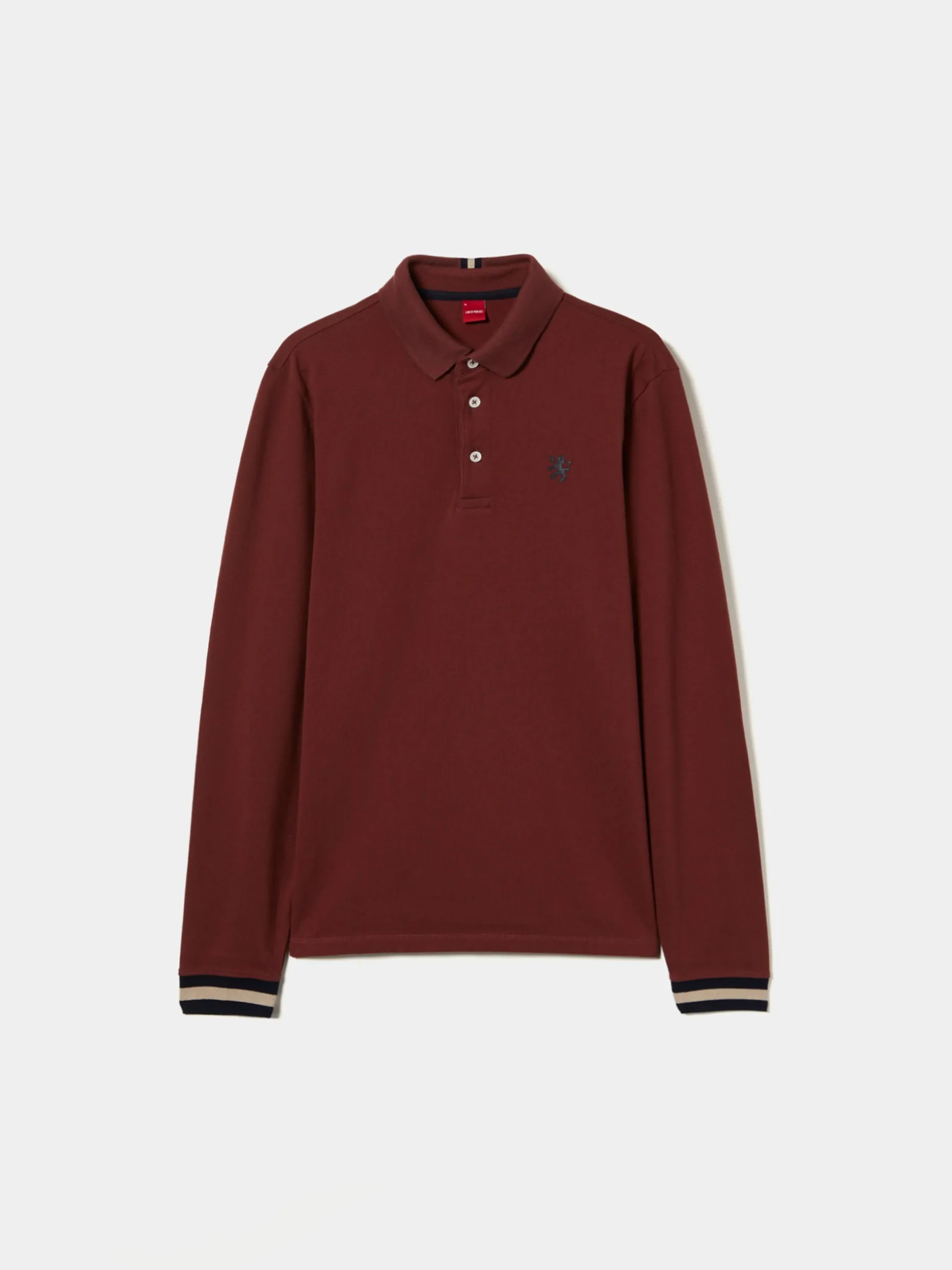 Polo regular fit de manga comprida