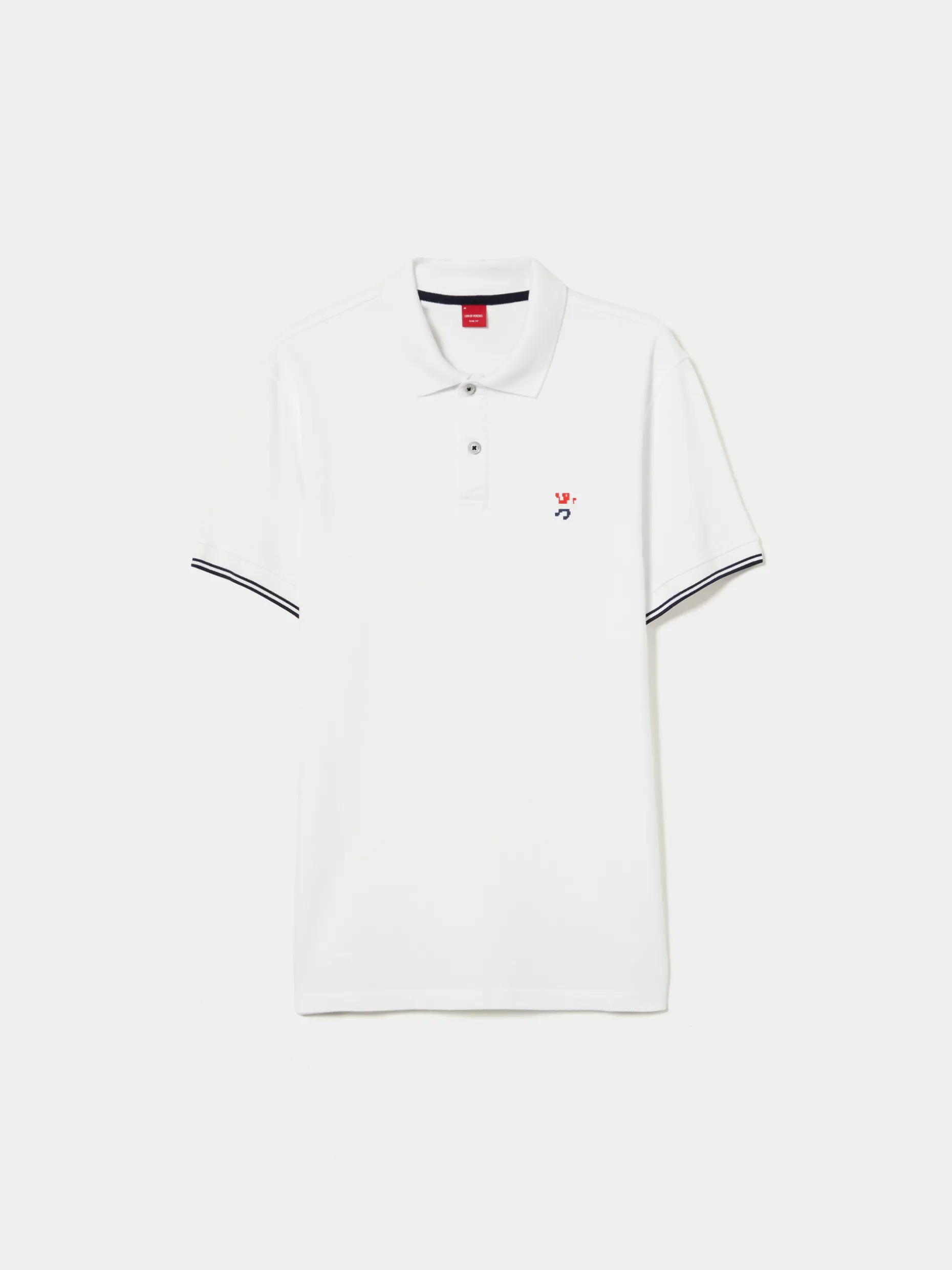 Polo slim fit 100% algodão