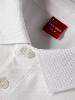 Polo slim fit com riscas a contraste