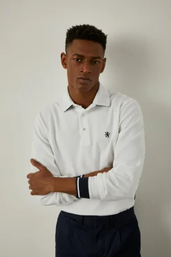 Polo slim fit de manga comprida